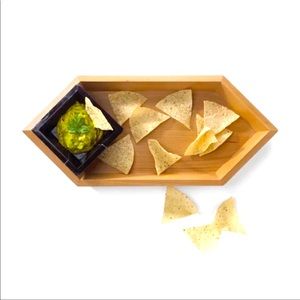 Lenox chips and dip marble wood set